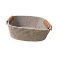 thumbnail image 4 of Cesta de almacenamiento tejida de algodón, cesta de picnic ligera para frutas y bocadillos en el jardín Gris S, 4 of 8