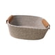 thumbnail image 4 of Cesta de almacenamiento de algodón tejida cesta de picnic decoración del hogar elegante cesta de fruta cesta de picnic para aperitivos sándwiches pan Gris S, 4 of 8