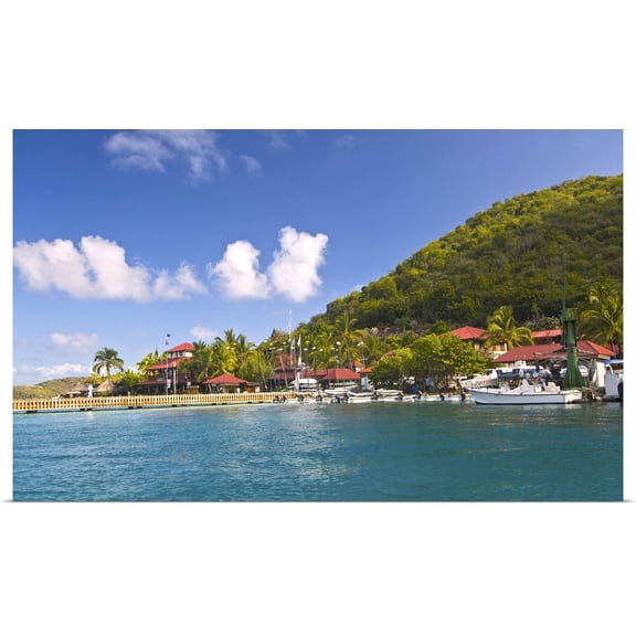 Great BIG Canvas | Rolled Joe Restuccia III Poster Print entitled Scenic view of Bitter End Yacht Club Virgin Gorda, British Virgin Islands