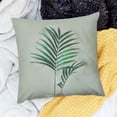 thumbnail image 3 of BANET Palm Leaf Pattern Pillowcase – Tropical Botanical Decorative Cushion Cover for Home Decor 20x20in, 3 of 5
