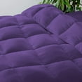 thumbnail image 6 of D.N.G. BEDDINGS Deluxe All Seasons Oversized Super King Size 800 Thread Count, Solid Purple Down Alternative 1 Piece Box Design Comforter Set 100% Egyptian Cotton, 6 of 6