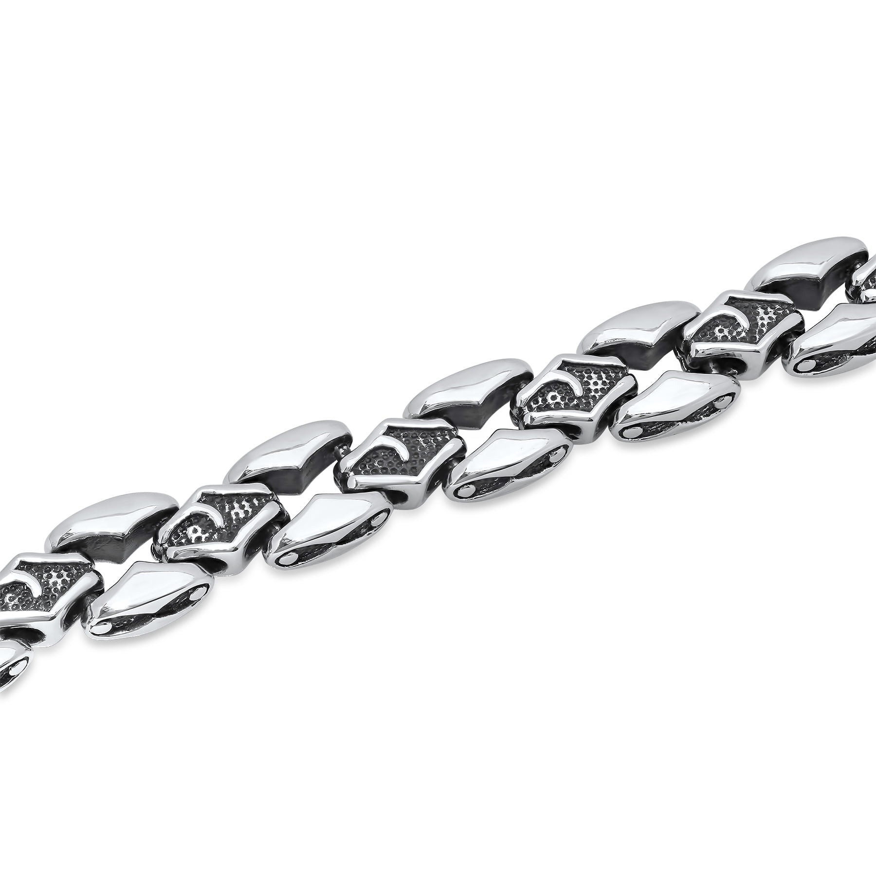Men's Stainless Steel Gothic Link Bracelet, 8.5 - Inches