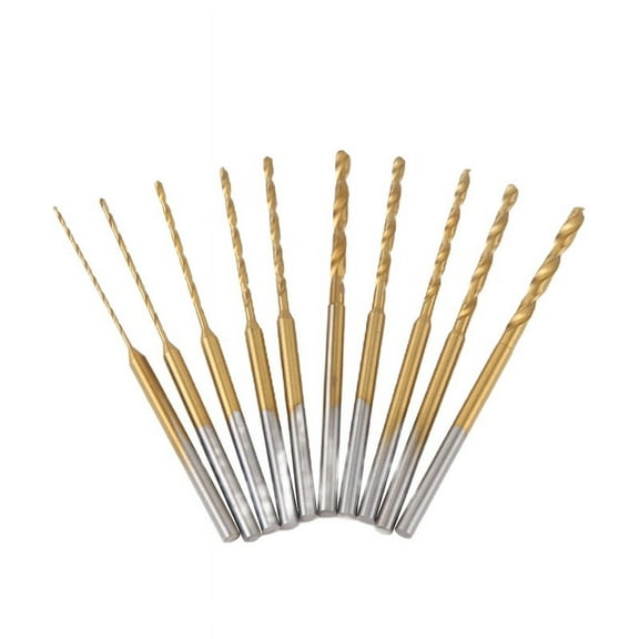 WM25 Micro-Twist Drill Bit Set - 10Pcs 0.6mm-2.2mm Tiny Drill Bit 2.35 Shank HSS Mini Engravi