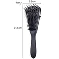 thumbnail image 2 of Cepillo desenredante para cabello natural - Desenredante para cabello afro 3a a 4c rizado ondulado - Uso húmedo o seco - Rizos fáciles de limpiar para niños y adultos afro ER, 2 of 5