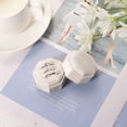 thumbnail image 4 of Holzlrgus Velvet Ring Box for Wedding Ceremony, 3 Slots Octagonal Velvet Jewelry Ring Box for Proposal Engagement Wedding, 4 of 7