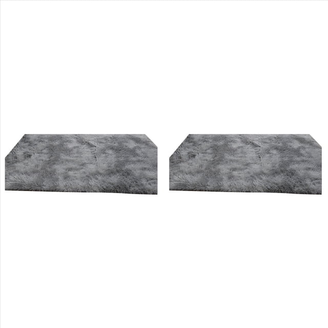 2X Alfombra de Color Degradado de Teñido Anudado Alfombra de la Mesa de Centro de la Sala de Estar del Dormitorio Alfombrilla Lavada con Pelo