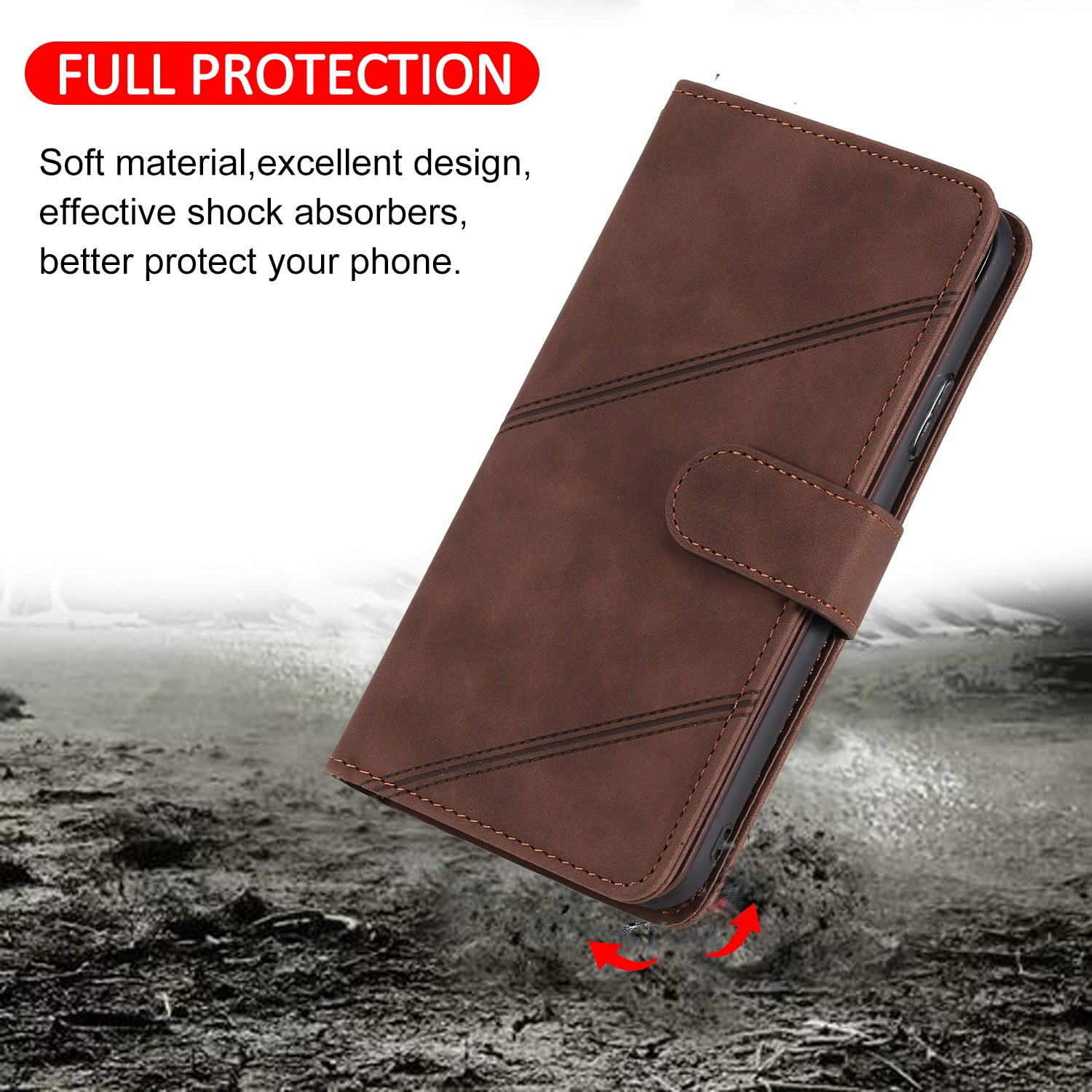 ETFAST Wallet Card Slot Flip Zipper Leather Phone Case For Samsung Galaxy S24 Ultra S24Plus S23 Ultra S23Plus S23FE S22 Ultra S21 Ultra S20 S10 S9 Leather Phone case