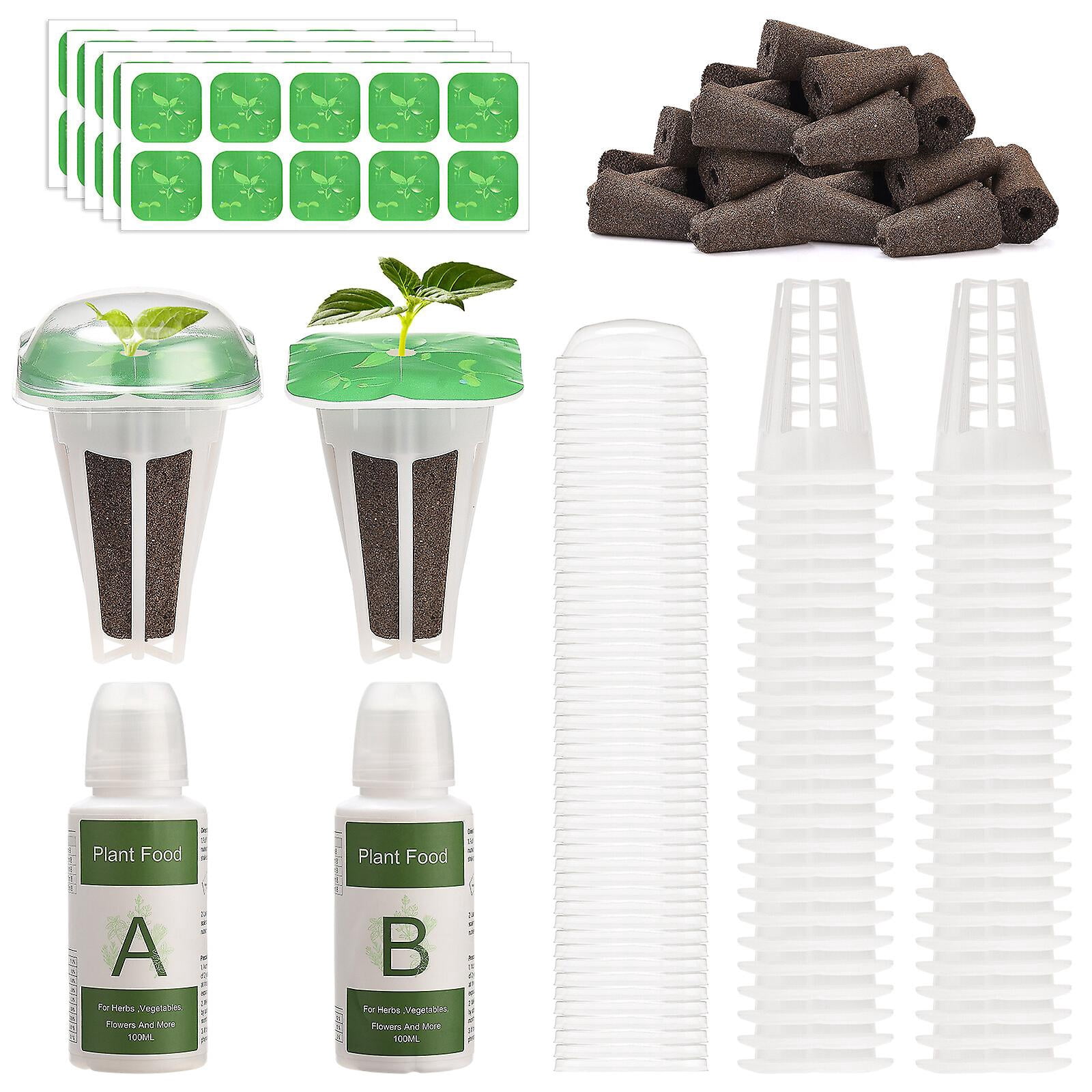 Kit De Cápsulas Para Aerogarden (12pz) – Cestas, Esponjas, Fertilizante A+B Para Hidroponía