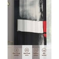 thumbnail image 6 of Dark Style Sheer Curtains for Living Room Bedroom, Light-filtering Sheer Curtain, Red Black Abstract Rod Pocket Voile Window Treatment Drapes, 52’’Wx84’’L, 2 Panels Set, 6 of 7