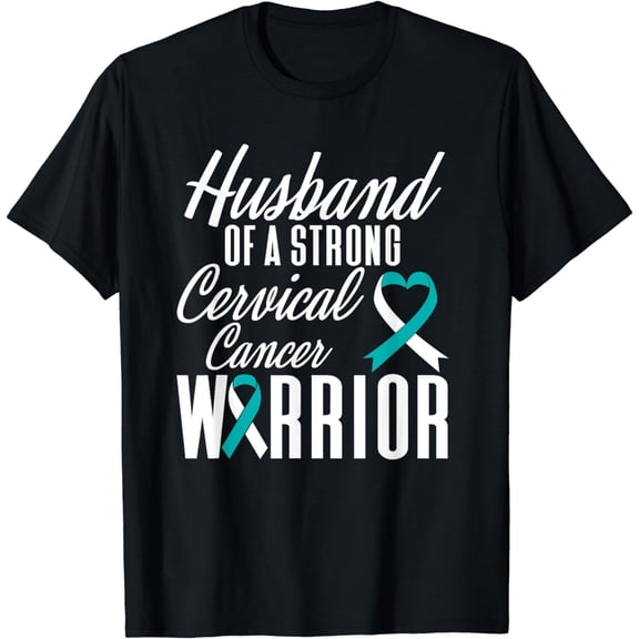 Cervical Cancer Awareness Warrior Survivor Husband T-Shirt