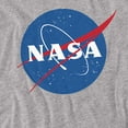 thumbnail image 2 of NASA T-Shirt Circle Logo Grey Unisex Graphic Tee for Men & Women, 2 of 7