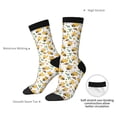 thumbnail image 4 of KLL Bee and Flowers Print Cool Socks Men's Women's Crew Socks Funny Crazy Novelty Stockings, 4 of 6