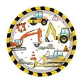 thumbnail image 2 of 24PCs Excavator Disposable Plates, Round 7" Paper Plates Decorative Plates for Birthday Christmas Party Supplies, 2 of 4