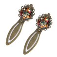 thumbnail image 2 of Valentine's Day Bookmarks: Vintage Copper-Colored Lace Reading Accessories - Ideal Book Accessories for Book Lovers - Set of 2 Stainless Steel Bookmarks, 2 of 5