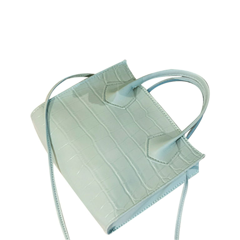 Vegan Material Handbags Cross-body Bag Shoulder Bag Vintage Medium  Crocodile White: Handbags