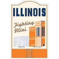 Illinois Fighting Illini Official NCAA Metal Sign by Riddell 326221