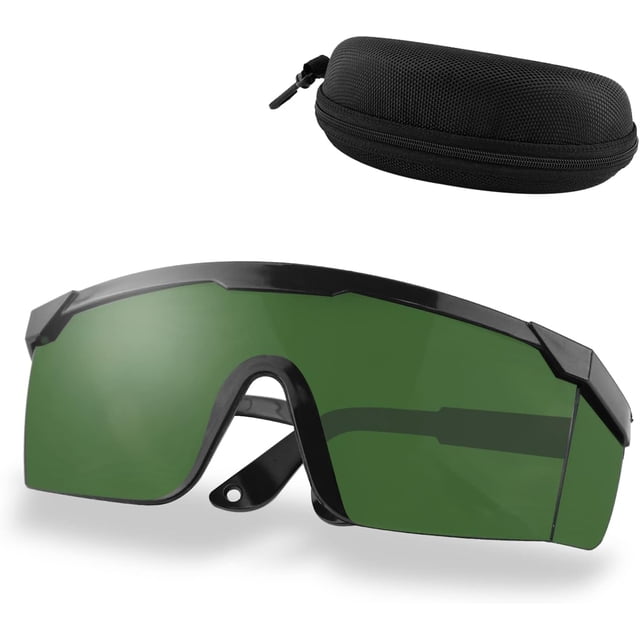Gafas de seguridad IPL con lente engrosada de 2,5 mm, 200 nm-2000 nm, antivaho, filtro de absorción UV400, OD4+ para bronceado, depilación y protección ocular.