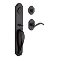thumbnail image 1 of Baldwin SC.ELKXARC.L.RAR.481.S Single Cylinder Elkhorn Handleset Left Hand Arch Lever & Rustic Arch Rose with Smartkey, Dark Bronze, 1 of 1
