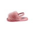 thumbnail image 4 of Infant Baby Girls Boys Hairy Soft Sole Princess Shoes Elastic Sandals Slippers, 4 of 5