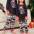 thumbnail image 1 of Conjunto de ropa de dormir navideña Ropa de hogar cómoda con estampado de letras/muñeco de nieve/árbol para niños y adultos, 1 of 9