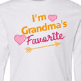 thumbnail image 4 of Inktastic I'm Grandma's Favorite with Arrow and Hearts in Pink Long Sleeve Youth T-Shirt, 4 of 5