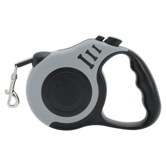 Unique Bargains 1 Pc Retractable Pet Leash Ergonomic Dog Leash for Pet 118.11" Black Gray