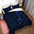 thumbnail image 1 of Gothic Skull Duvet Cover | 2-Sided Reversible Duvet Cover with Matching Pillowcase, Blue), 1 of 5