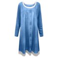 thumbnail image 4 of CEHVOM Robe Décontractée pour Femmes avec Poches, Manches Longues, Col Rond, Robe Ample, 4 of 4