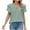 Green, variant on yillto Womens Blouse Ruffle Short Sleeve V Neck Shirts Dressy Casual Cute Summer Tops Tunic Fashion Clothes