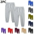 thumbnail image 4 of Fmbrln 2PC Boys Sweatpants Baggy Drawstring Elastic Waist Joggers Pants Fashion Casual Soft Comfy Athletic Pants with Pockets, Sizes 5-13Y, 4 of 4