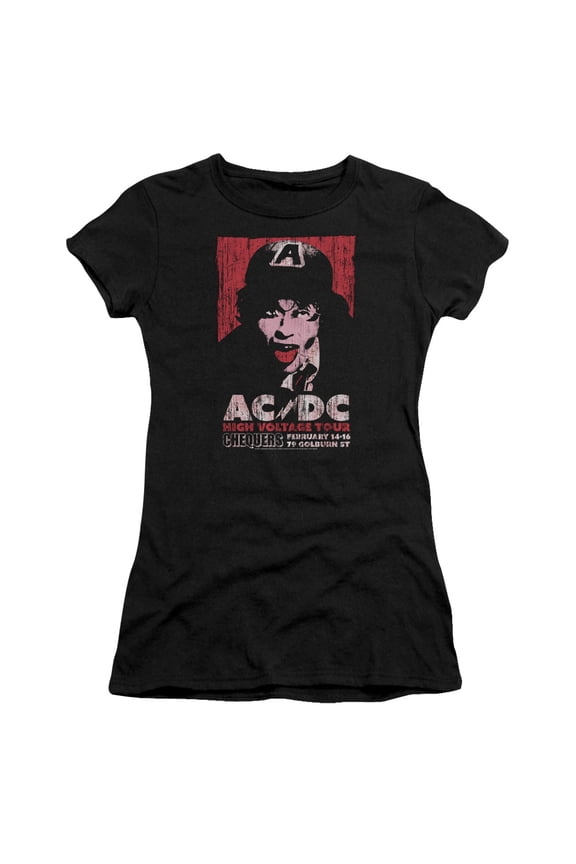 Acdc - High Voltage Live 1975 - Premium Juniors Cap Sleeve Shirt - Medium