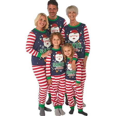 

Kiapeise Kiapeise Family Matching Cartoon Printed Pajamas Suit Mom Dad Daughter Son Clothing Christmas Homewear Soft Sleepwear Clothes Set