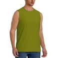 thumbnail image 2 of Disketp Olive Sleeveless Tshirts For Men, Muscle Shirts For Men Dry Fit Tank Top-Small, 2 of 8
