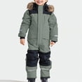 thumbnail image 4 of UAYOTSE Snowsuit Children's Unisex Ski Suit Thickened Warm Ski Overall Winter Warm Ski Suits with Hood Snow Overall Windproof,Sizes 6-12 Months, 4 of 7