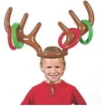 thumbnail image 1 of Christmas Party Toss Game Inflatable Reindeer Antler Hat with Rings for Kids Adults Family Xmas Fun Games, 1 of 5
