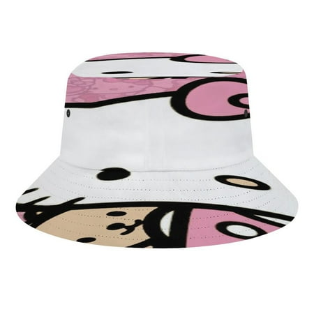 Hello Kitty Bucket Hats Unisex Lightweight Outdoor Summer Beach Sun Hats Men Women Bucket Hat for Travel