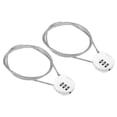 thumbnail image 1 of Uxcell Small Combination Lock 31.4 Inch, 2 Pack 3 Digit Padlock for Gym Locker, White, 1 of 6
