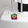 thumbnail image 5 of Square 2Pack PU Leather Flowers Cruise Luggage Tag with Privacy Cover and Stainless Steel Ring - Suitable for Travel Handbags Backpacks Luggage Tags, 5 of 6