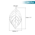 thumbnail image 2 of Uxcell 200Pcs Adornos de Hoja Hueca Plateada, Pendientes de Metal para Manualidades DIY, 2 of 6