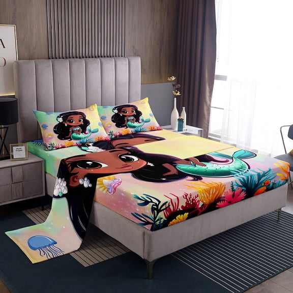 Erosebridal American Football City Sheet Set Twin, Yellow Purple Bedding Sets Twin Size, Eat Sleep Room Decor 3pcs
