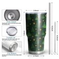thumbnail image 6 of 30oz Dark Green Christmas Tree and Star Pattern Tumblers Stainless Steel Tumbler with Lid and Straw,Vacuum Insulated Double Wall Travel Tumbler Cups Mug with Cleaning Brush for Coffee,Tea, 6 of 7