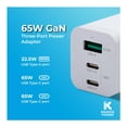 thumbnail image 2 of Kratos Power 65W GaN Three-Port Power Adapter, 2 of 11