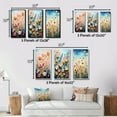 thumbnail image 4 of Designart "Composion de Fleurs Multicolores I" Ensemble d'Art Mural Floral de 3 - Ensemble de Galerie de Plantes Rouges pour Décoration Intérieure, 4 of 6