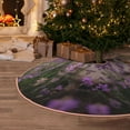 thumbnail image 5 of Sikiie Dog in Lavender Flowers Nativity Christmas Tree Skirt, Jesus Christian Winter Holiday Tree Mat Decoration(30-48IN)30", 5 of 6