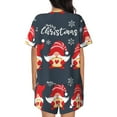 thumbnail image 3 of Lsque Three Cute Christmas Gnomes Women's Short-Sleeved Pajama Set - 2 Piece Soft and Lightweight Sleepwear Set-4X-Large, 3 of 9