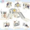 thumbnail image 6 of 7-in-1 Castle Climbing Playset for Kids - Certified HDPE Material with Slide, Ring Toss, Arch Tunnel, Telescope, Toy Storage - Safe Indoor/Outdoor Playground, 6 of 7