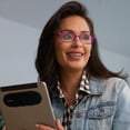 thumbnail image 2 of Always With You ThinOptics Reading Glasses - Ultra Thin and Lightweight Readers with Case - Special Edition Colors - Rectangle Pink 2.0x, 2 of 4