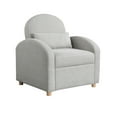 thumbnail image 3 of Serta Thornton Modern Convertible Chair with Twin Size Sleeper, Light Gray Chenille Fabric, 3 of 15