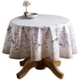 thumbnail image 1 of Meadow Florals 100% Cotton Tablecloth for Kitchen Dining | Tabletop | Decoration | Parties | Weddings | Spring/Summer (Round, 63" Diameter), 1 of 8