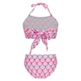 thumbnail image 2 of Alvivi Girls Two Piece Swimsuit Halter Crop Tank Top with Bottoms Summer Seaside Swimwear Pink 5-6, 2 of 7